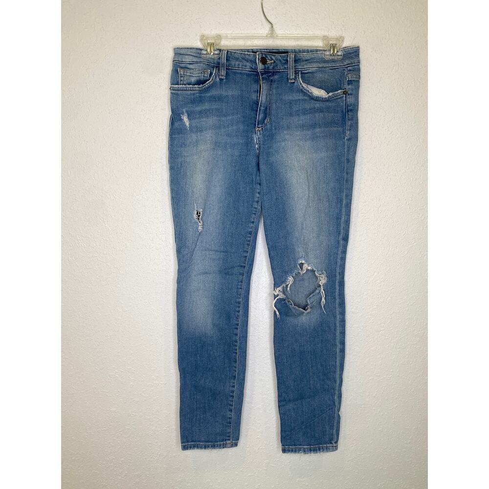 Joe’s Jeans Skinny Ankle Denim Jeans Distressed Sz 30 Cotton Premium Medium Blue